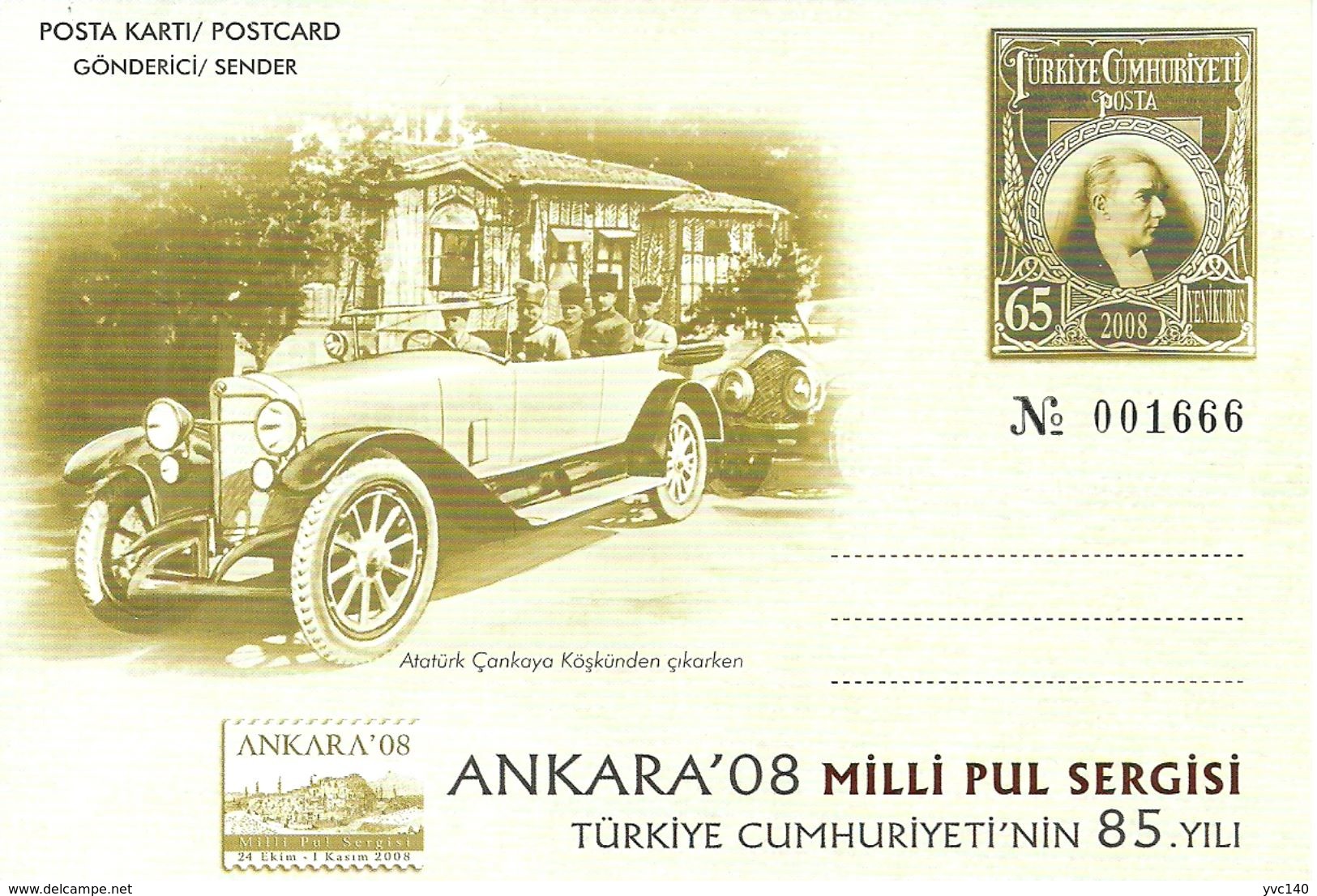 Turkey; 2008 Postal Stationery "National Stamp Exhibition, Ankara" - Postal Stationery