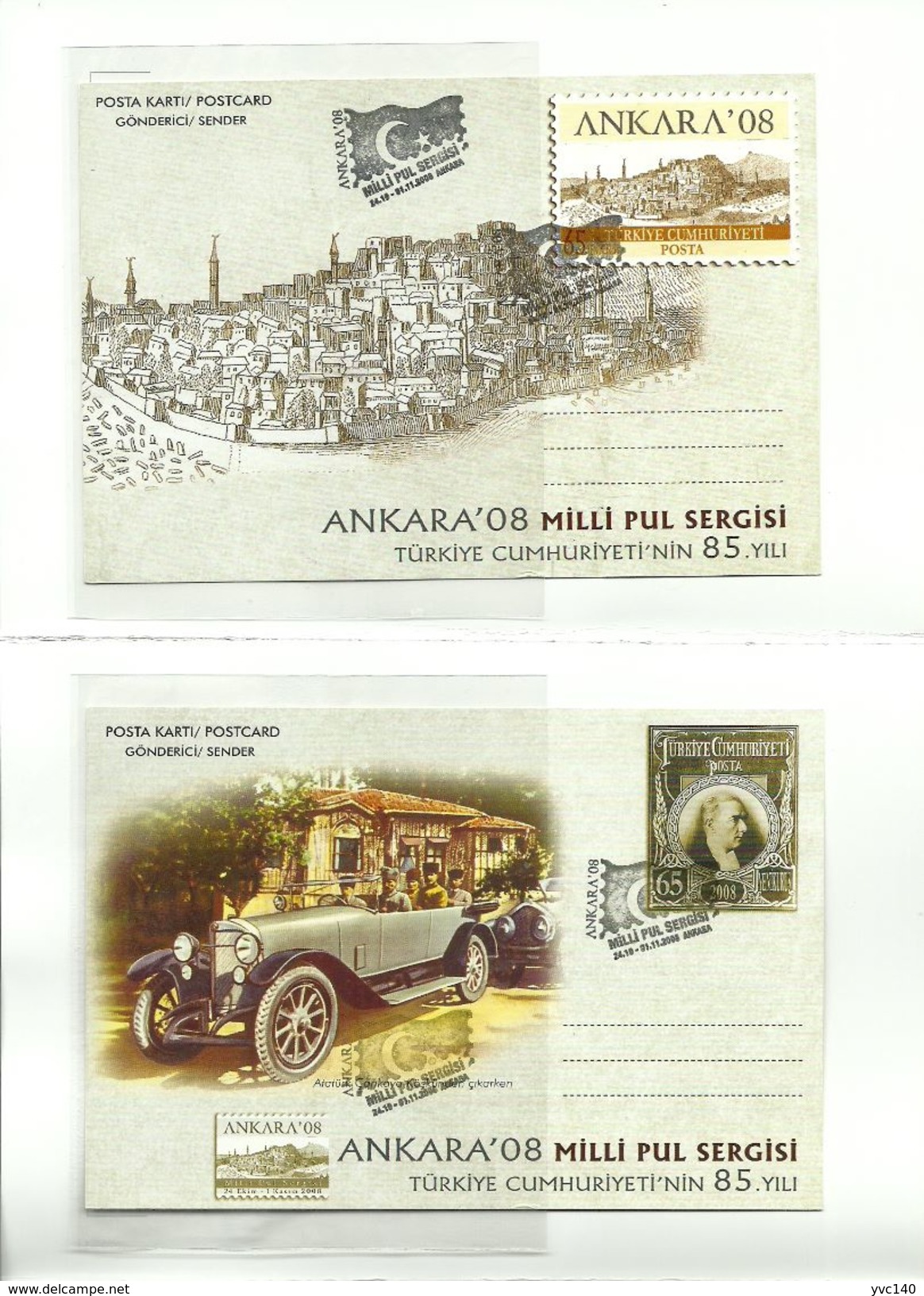 Turkey; 2008 "National Stamp Exhibition, Ankara" Special Portfolio - Postal Stationery