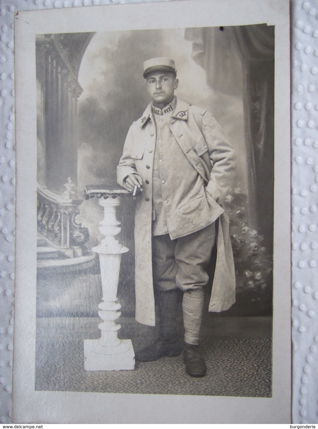 PHOTOGRAPHIE DE SOLDAT EN BOTTES ET REDINGOTE - Uniformes