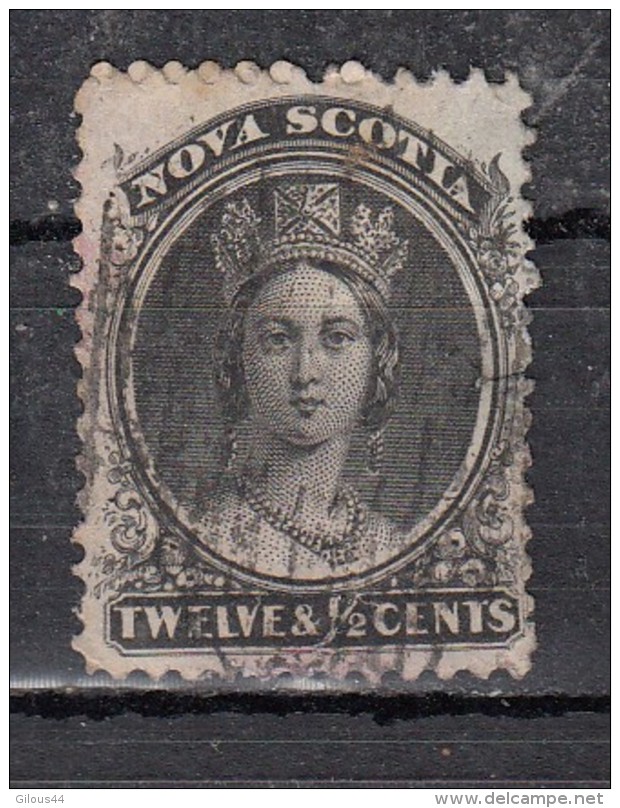 New Scotia  Nouvelle   Ecosse  YT N°10   12 1/2  Noir Papier  Blanc - Used Stamps