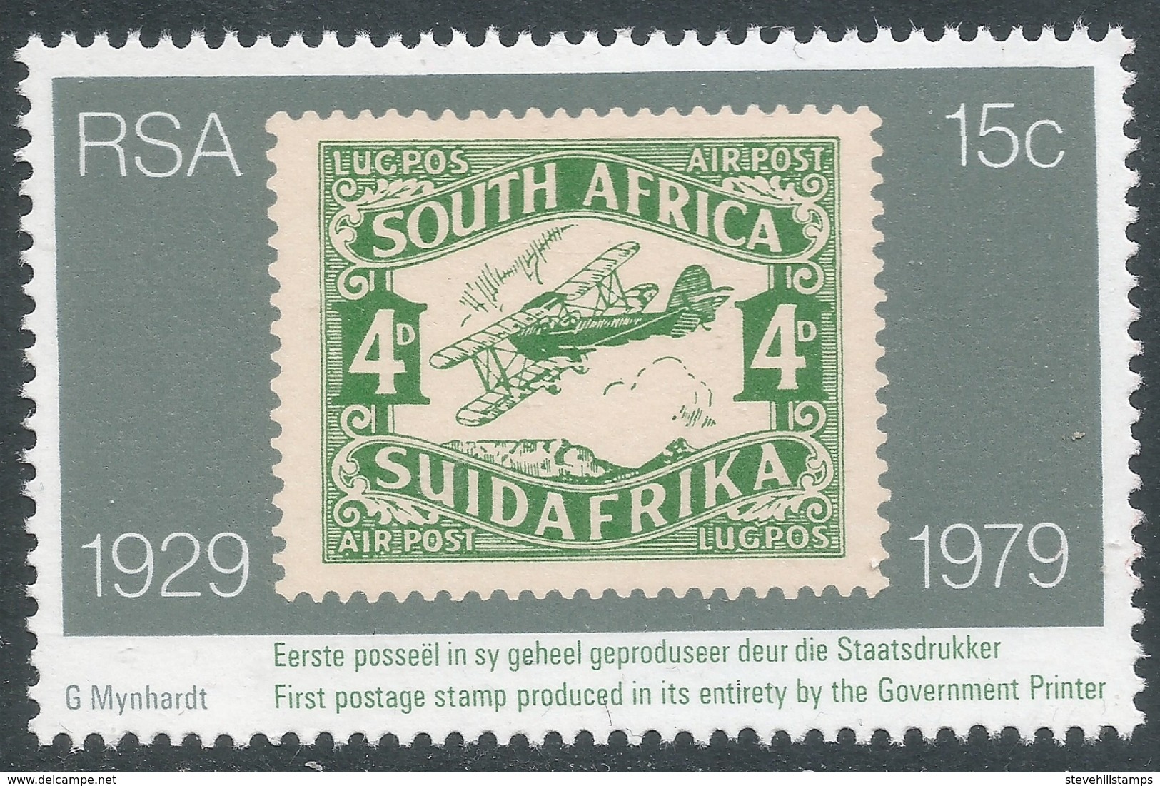 South Africa. 1979 50th Anniv. Of Stamp Production In South Africa. 15c MNH. SG 456 - Ungebraucht