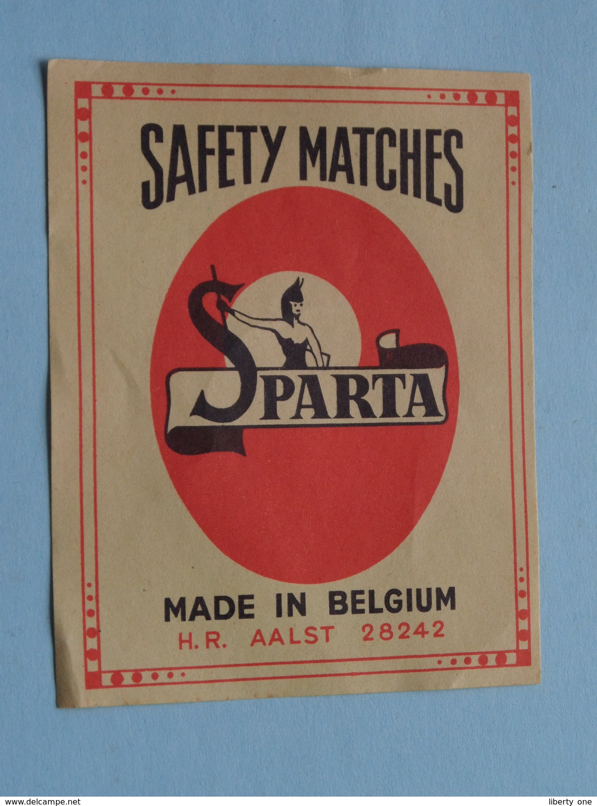 Safety Matches SPARTA Made In Belgium : Formaat +/- 6,5 X 8,5 Cm. ( Zie Foto's ) ! - Boites D'allumettes - Etiquettes