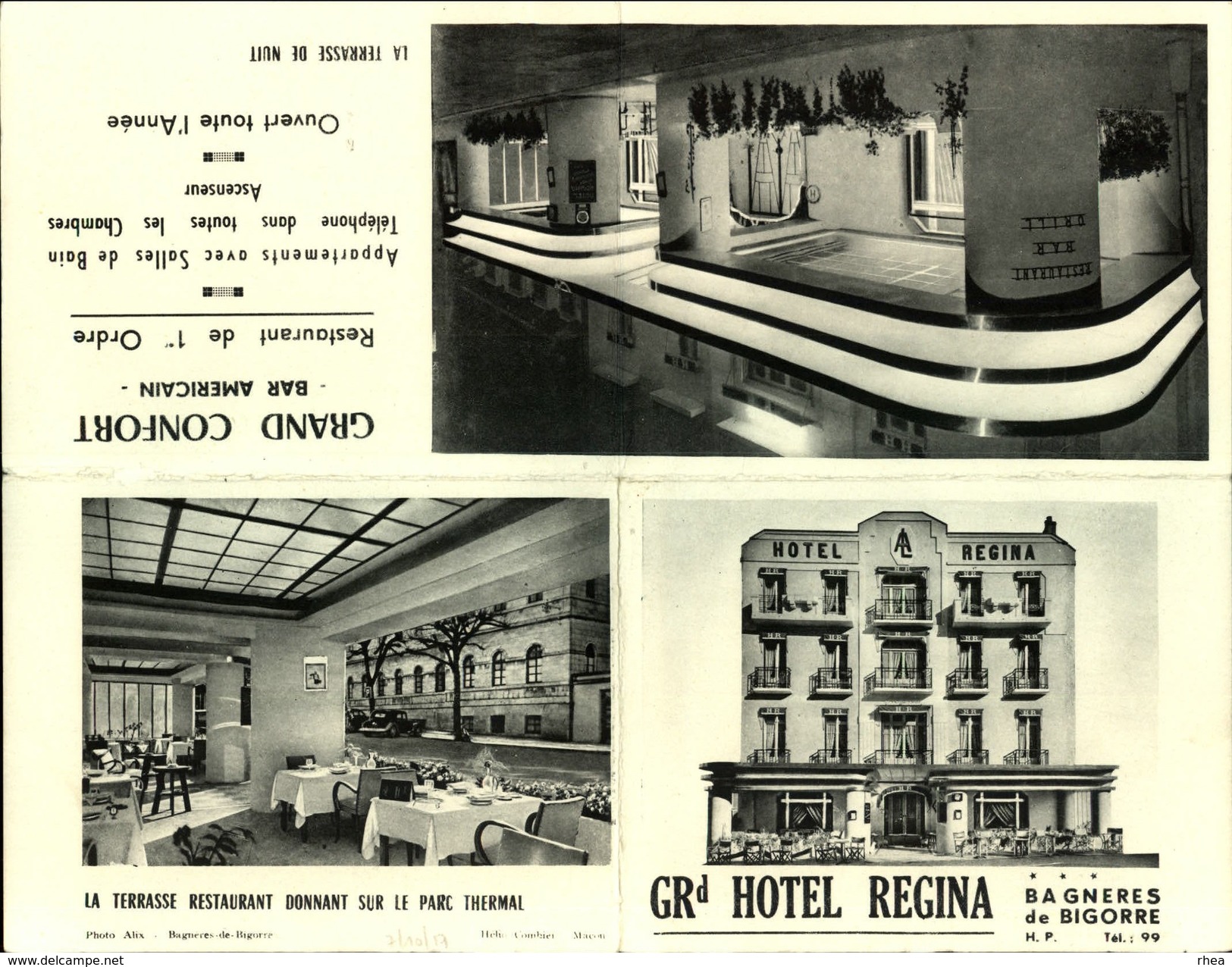 64 - BAGNERES DE BIGORRE - Carton Publicitaire Hotel Regina - Plié En 4 - Dépliants Touristiques