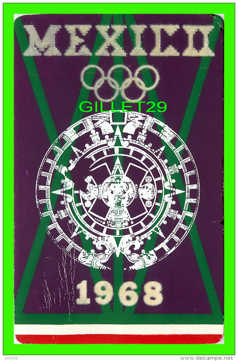 MEXICO - CALENDARIO AZTECA - OLYMPIQUE 1968 -  TRAVEL IN 1969 - LAPER - - Mexique