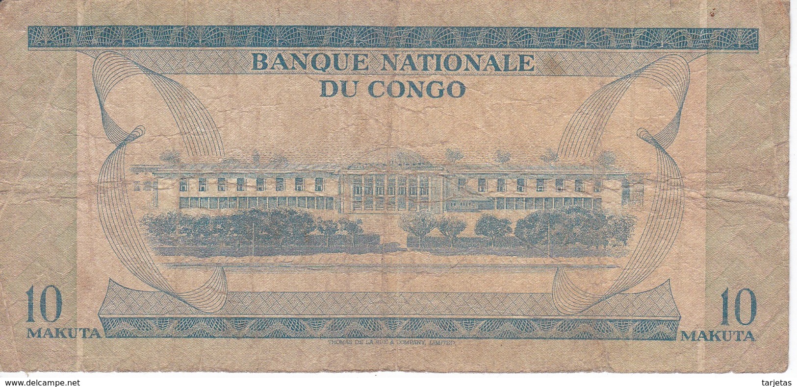 BILLETE DE EL CONGO DE 10 MAKUTA DEL AÑO 1967 (BANKNOTE) - República Democrática Del Congo & Zaire