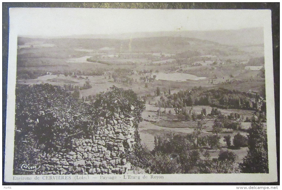 Environs De Cervières - L'Etang De Royon - Timbres YT N°278B Et 283 - Cachet 1937 - Autres & Non Classés