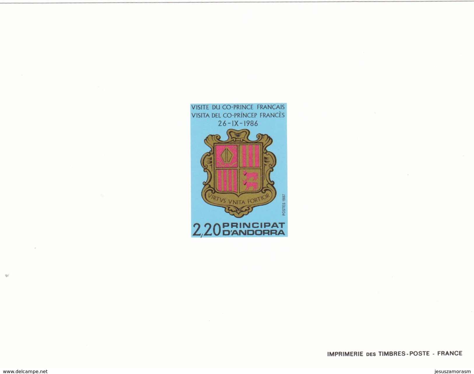 Andorra Francesa Nº 355 En Prueba - Unused Stamps