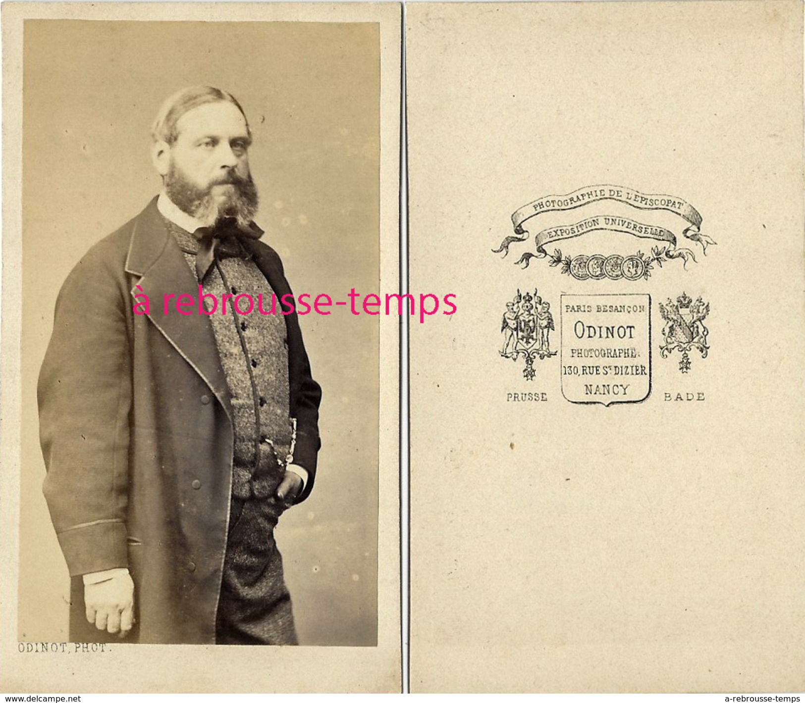 CDV Homme à La Belle Prestance, De Caractère-vers 1860-photographe Odinot à Nancy - Anciennes (Av. 1900)