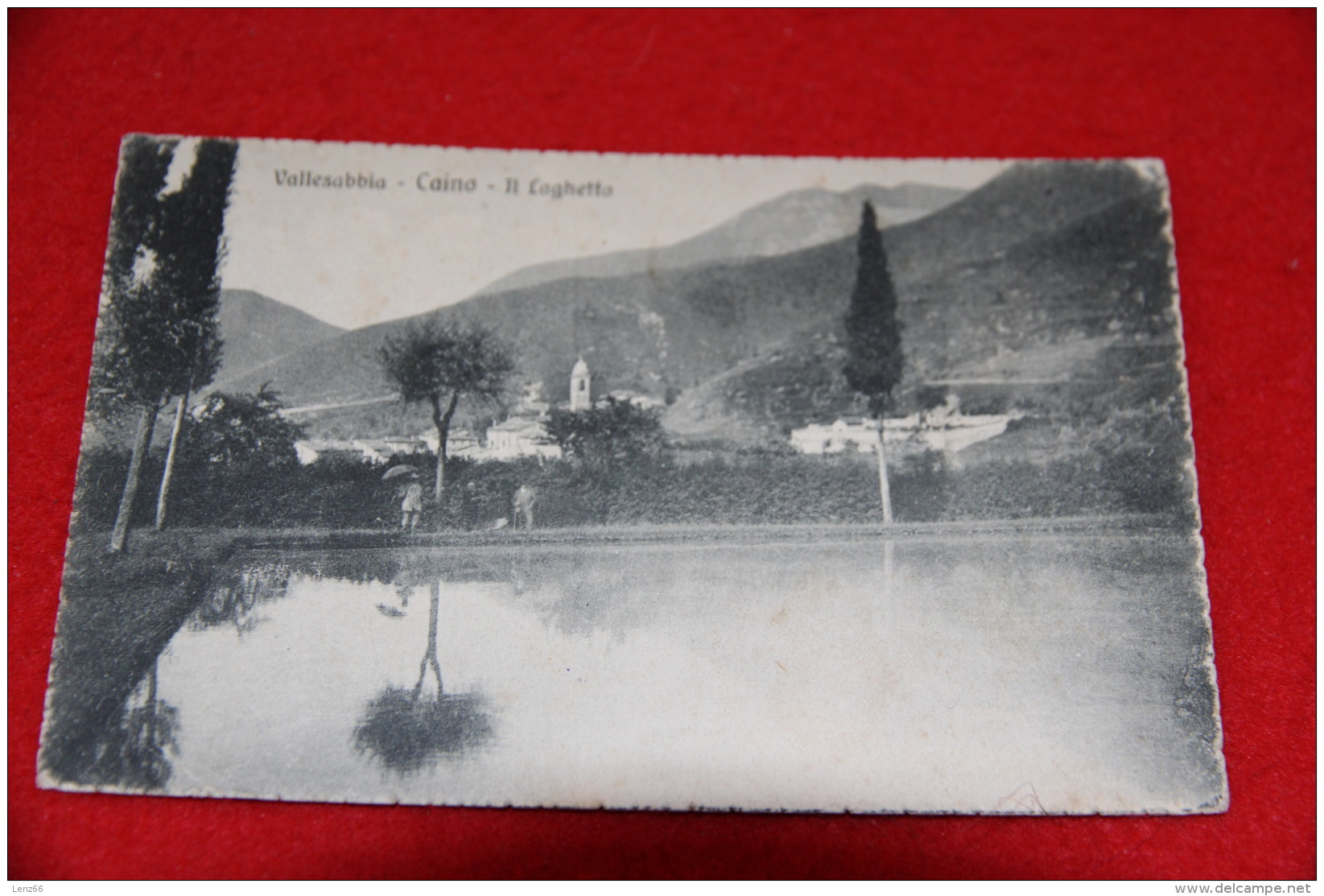 Valle Sabbia Caino Brescia Il Laghetto Con Piccola Animazione 1917 - Brescia