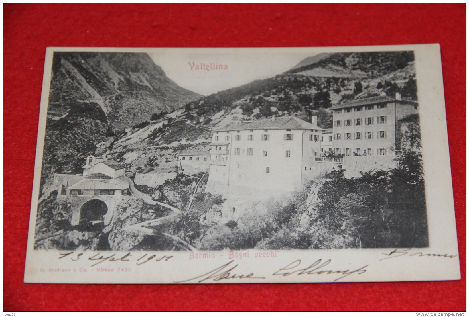 Bormio Sondrio Bagni Vecchi 1901 Ed. Modiano + Timbro Bagni Nuovi Di Bormio - Sondrio