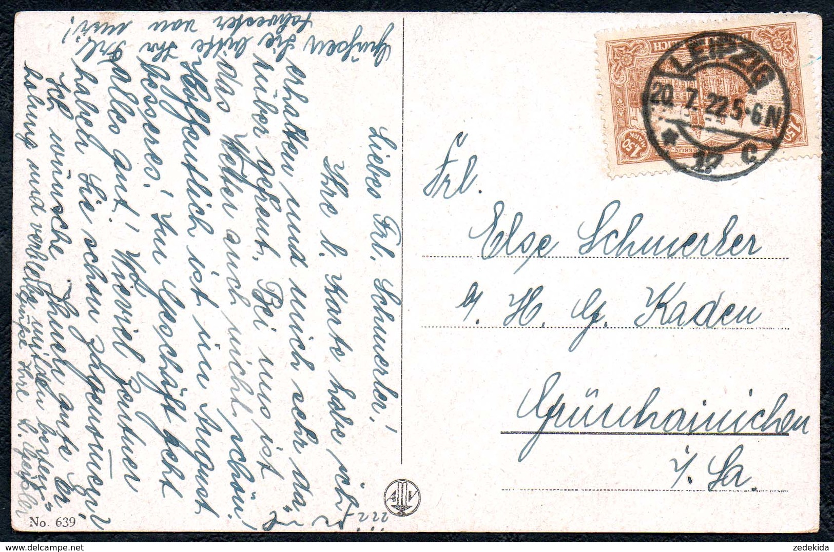 7998 - Alte Künstlerkarte - Chicky Spark - Nicht So Feurig - Nr. 639 - Stempel Leipzig PA 17 - Gel 1922 - Spark, Chicky