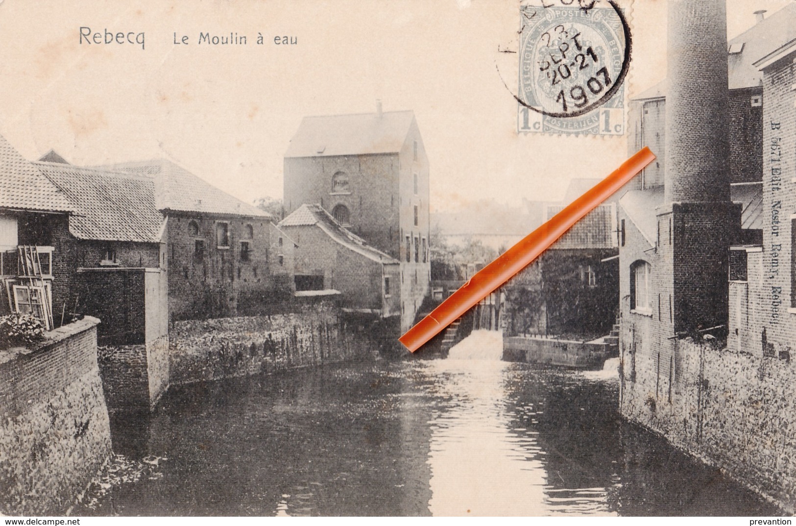 REBECQ - Le Moulin à Eau - Carte Circulée En 1907 - Rebecq