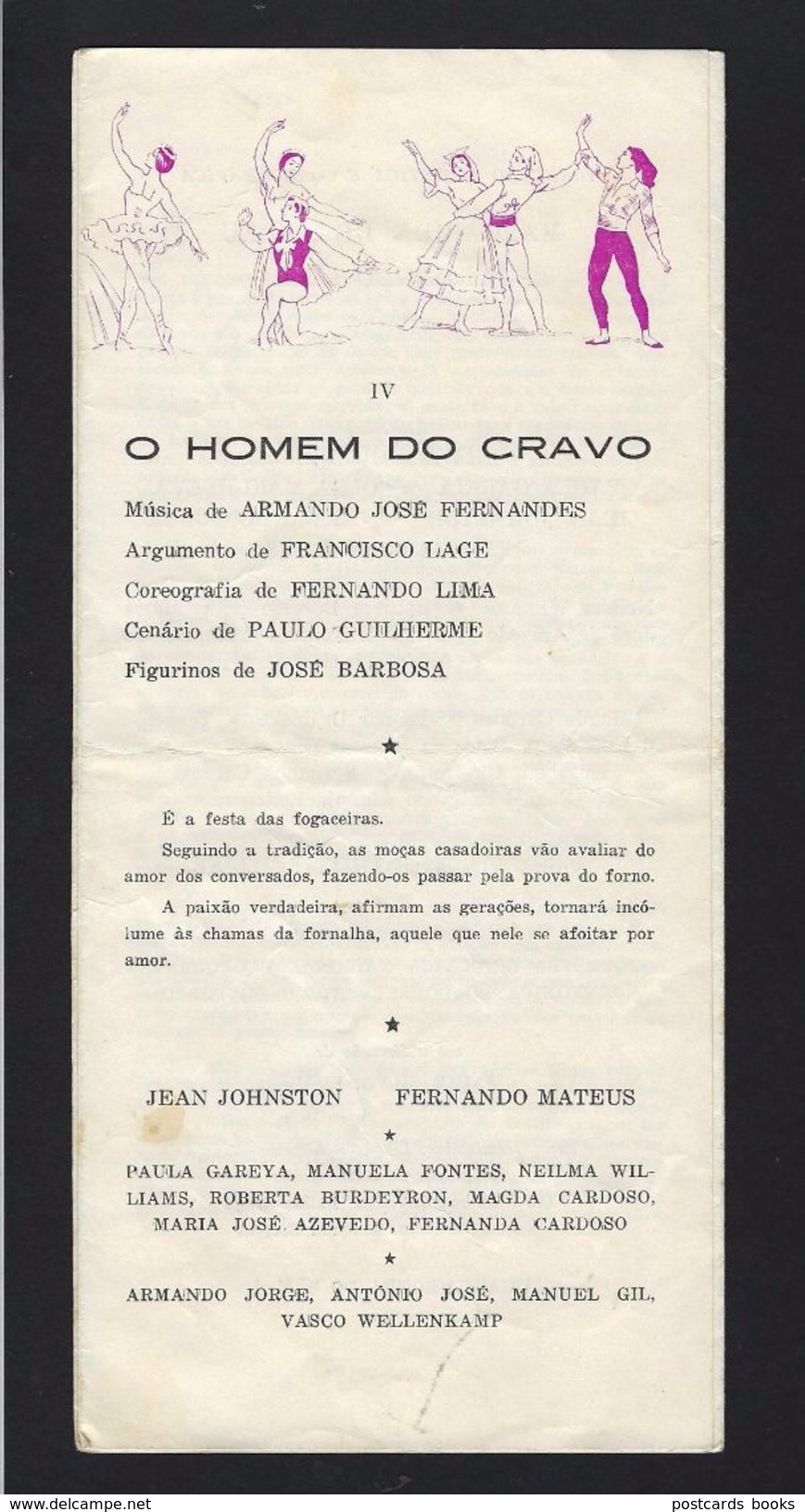 Programa TEATRO Da TRINDADE (FNAT) Bailado 1963 LISBOA / PORTUGAL 1968 - Programmes