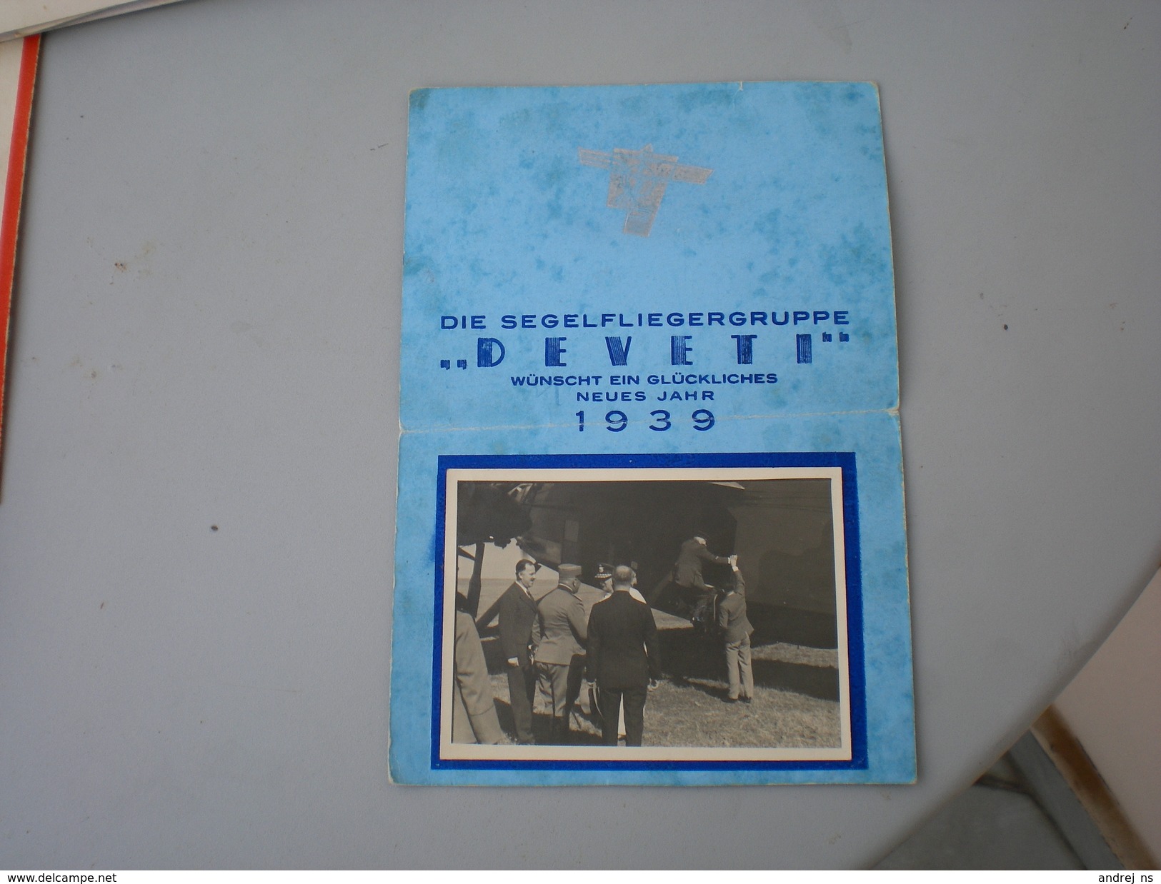 Die Segelfliegergruppe DEVETI Wunscht Ein Gluckliches Neues Jahr 1939 - Aviazione
