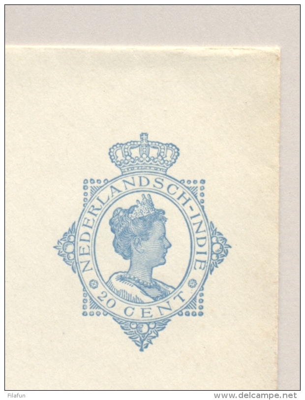 Nederlands Indië - 1922 - 20 Cent Wilhelmina In Ovaal, Envelop G48, Ongebruikt  - H&amp;G B36 - Nederlands-Indië