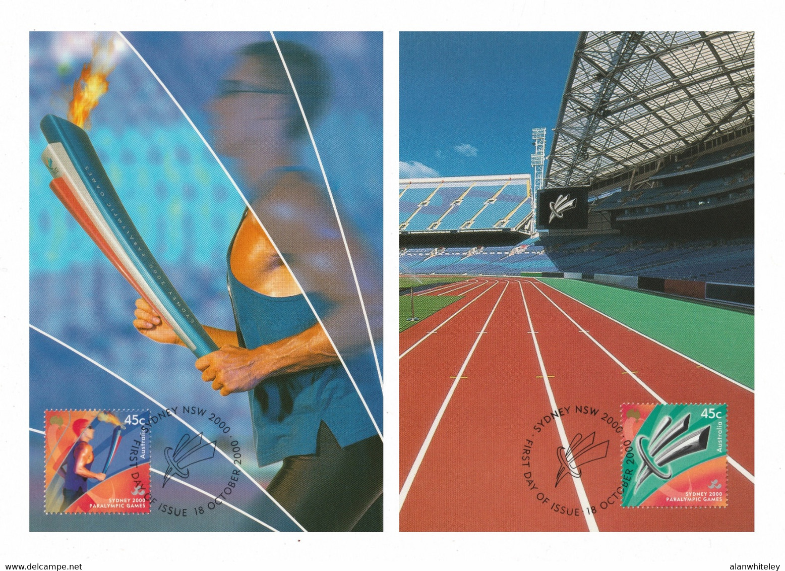 AUSTRALIA 2000 Sydney Paralympic Games (2nd Issue): Set Of 2 Maximum Cards CANCELLED - Verano 2000: Sydney - Paralympic