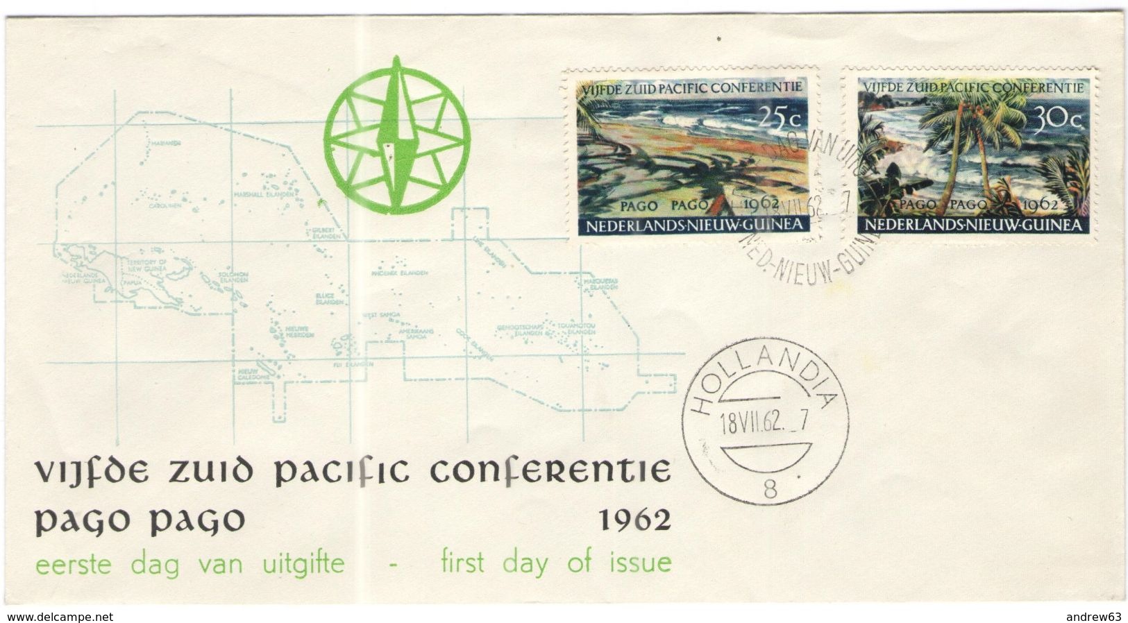 Nederlands Nieuw Guinea - 1962 - South Pacific Conference - Pago Pago - FDC - Nueva Guinea Holandesa