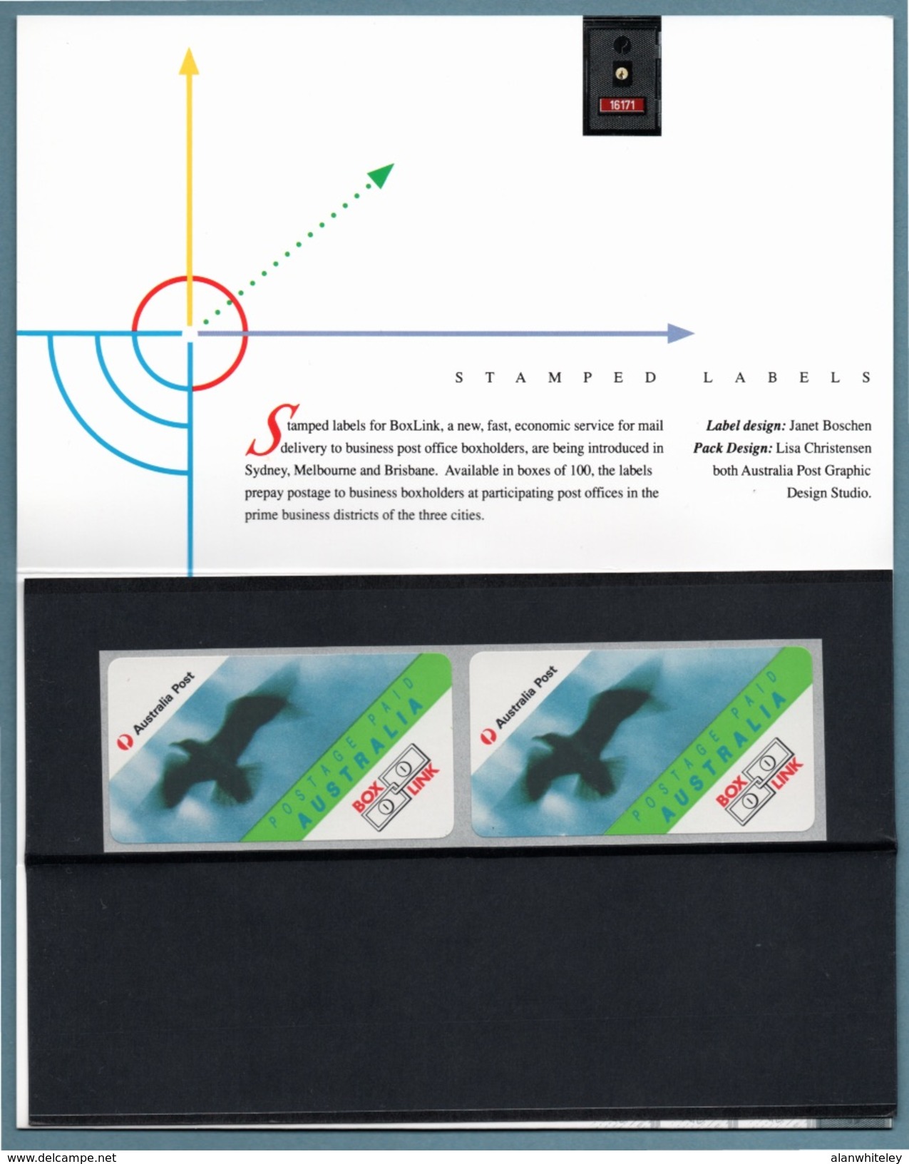 AUSTRALIA 1992 "Box-Link" Label: Presentation Pack UM/MNH - Presentation Packs