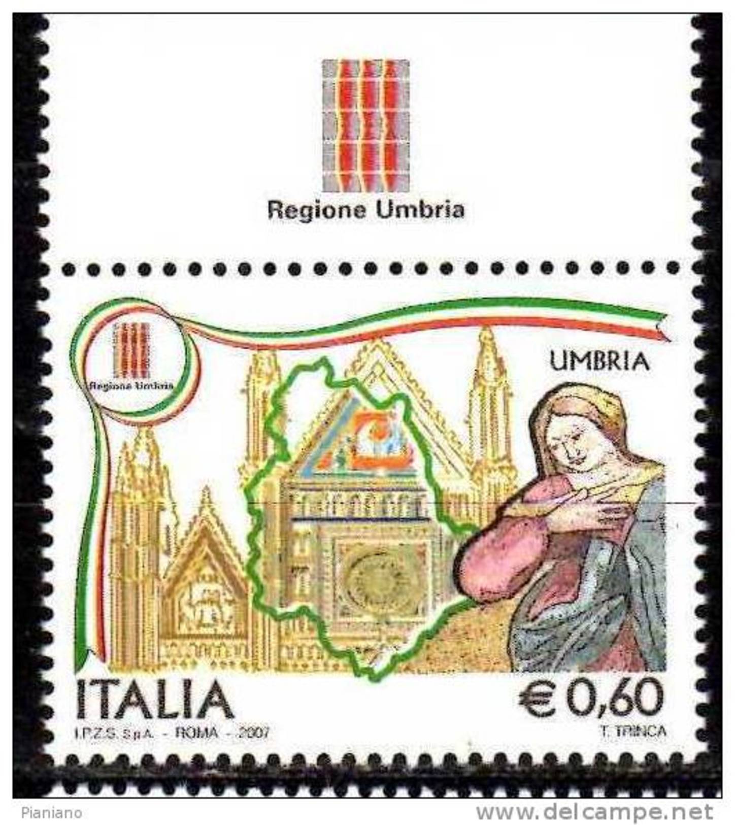 PIA - ITALIA - 2007 : Le Regioni D'Italia : Marche - Sardegna - Trentino Alto Adige - Umbria - (SAS 2954-57) - 2001-10:  Nuovi