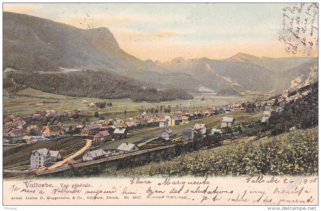 Cachet Linéaire : ORBE Sur Carte Postale De VALLORBE - Orbe