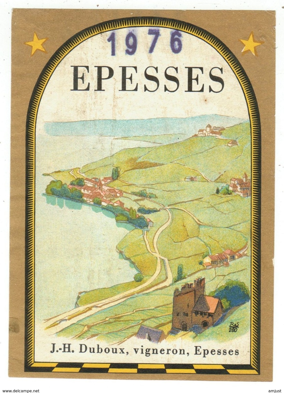 Rare // Etiquette // Epesses 1976, J.H. Duboux, Epesses,Vaud,Suisse - Autres & Non Classés