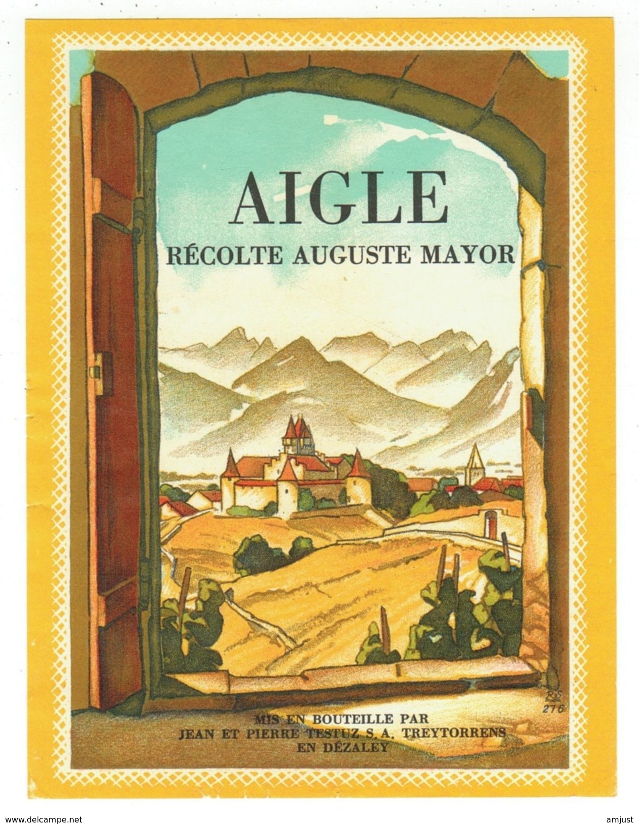 Rare // Etiquette // Aigle, Auguste Mayor Vaud, Suisse - Autres & Non Classés