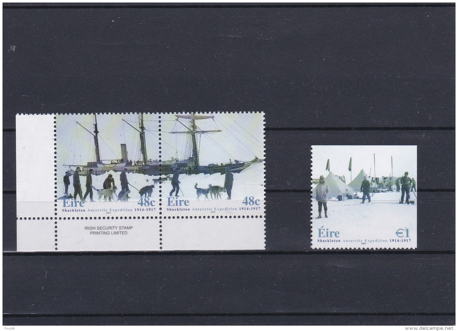 Ireland 2004 Schackleton Expedition Three Stamps MNH/** (H26) - Poolreizigers & Beroemdheden