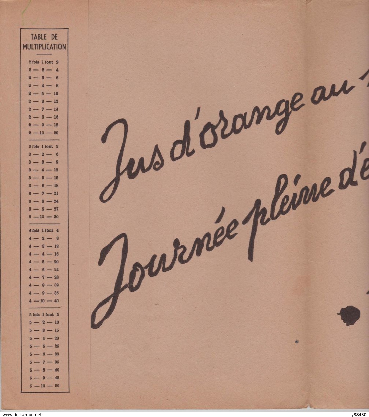 Protège-Cahier - L'ORANGE. Pour Votre Santé, L'ORANGE N'est Pas Un Luxe, C'est Une Nécessité..! - Voir Les 4 Scannes - Protège-cahiers