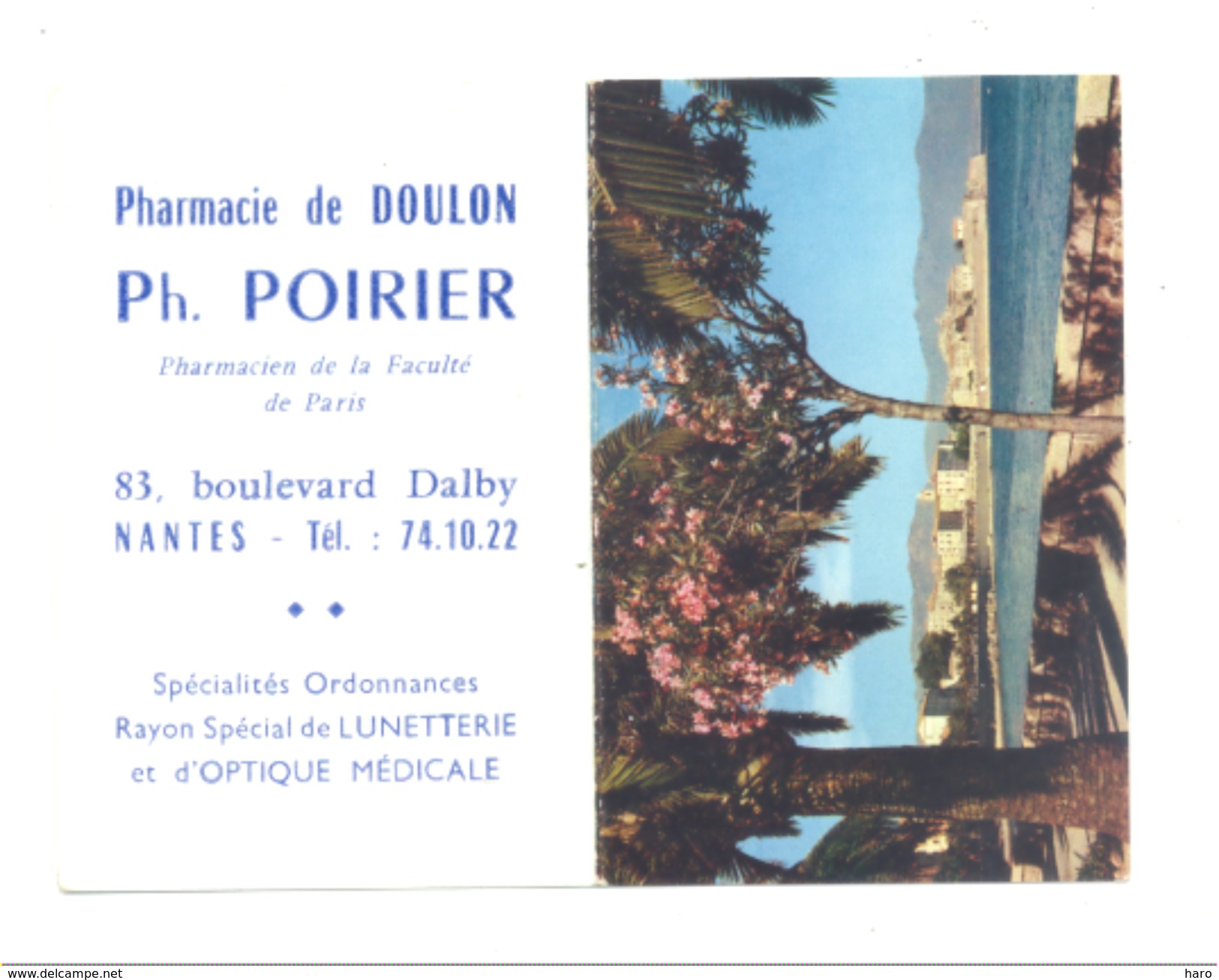 Calendrier De Poche - 1969 ( 2 Pièces) Et 1970 - Pharmacie De Doulon Ph. Poirier à NANTES - Château De Falaise (fr55) - Petit Format : 1961-70