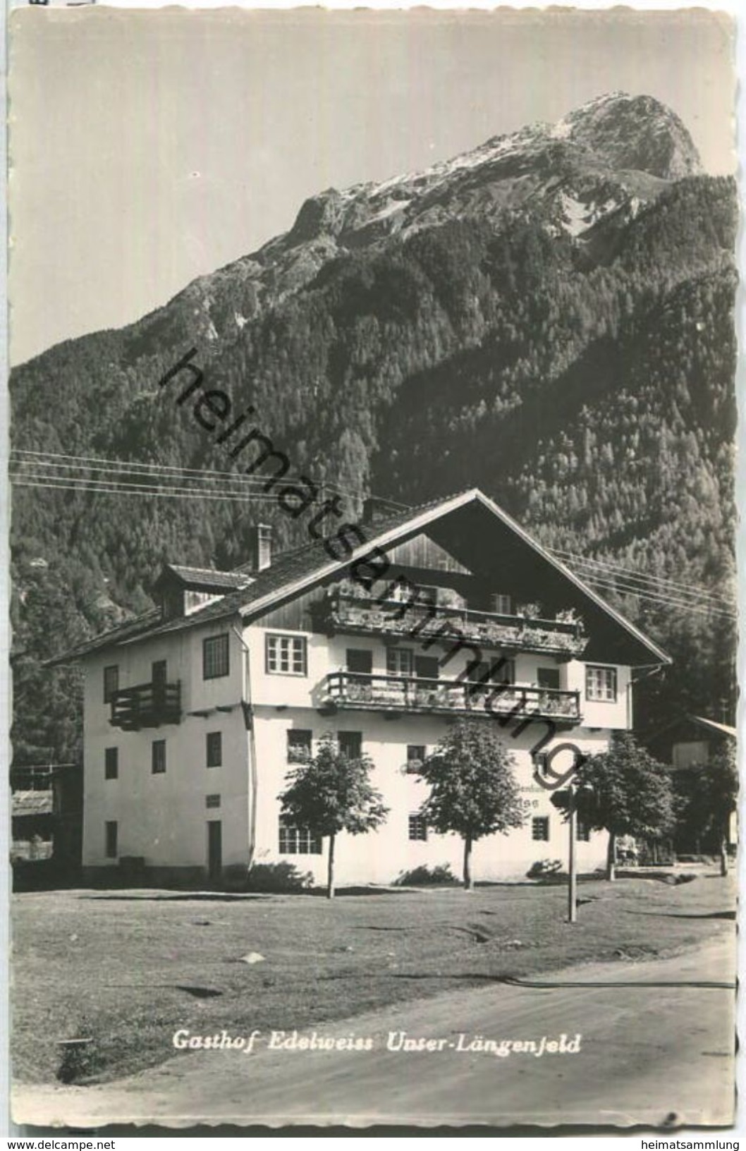 Unter-Längenfeld - Gasthof Edelweiss - Foto-Ansichtskarte - Längenfeld