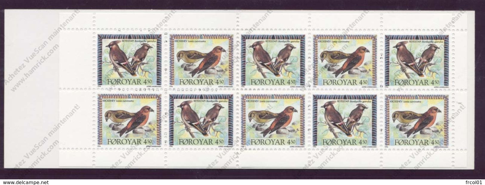 Féroé (Iles), Yvert 292&293+carnet 292, Scott 300&301+full Booklet, MNH - Féroé (Iles)