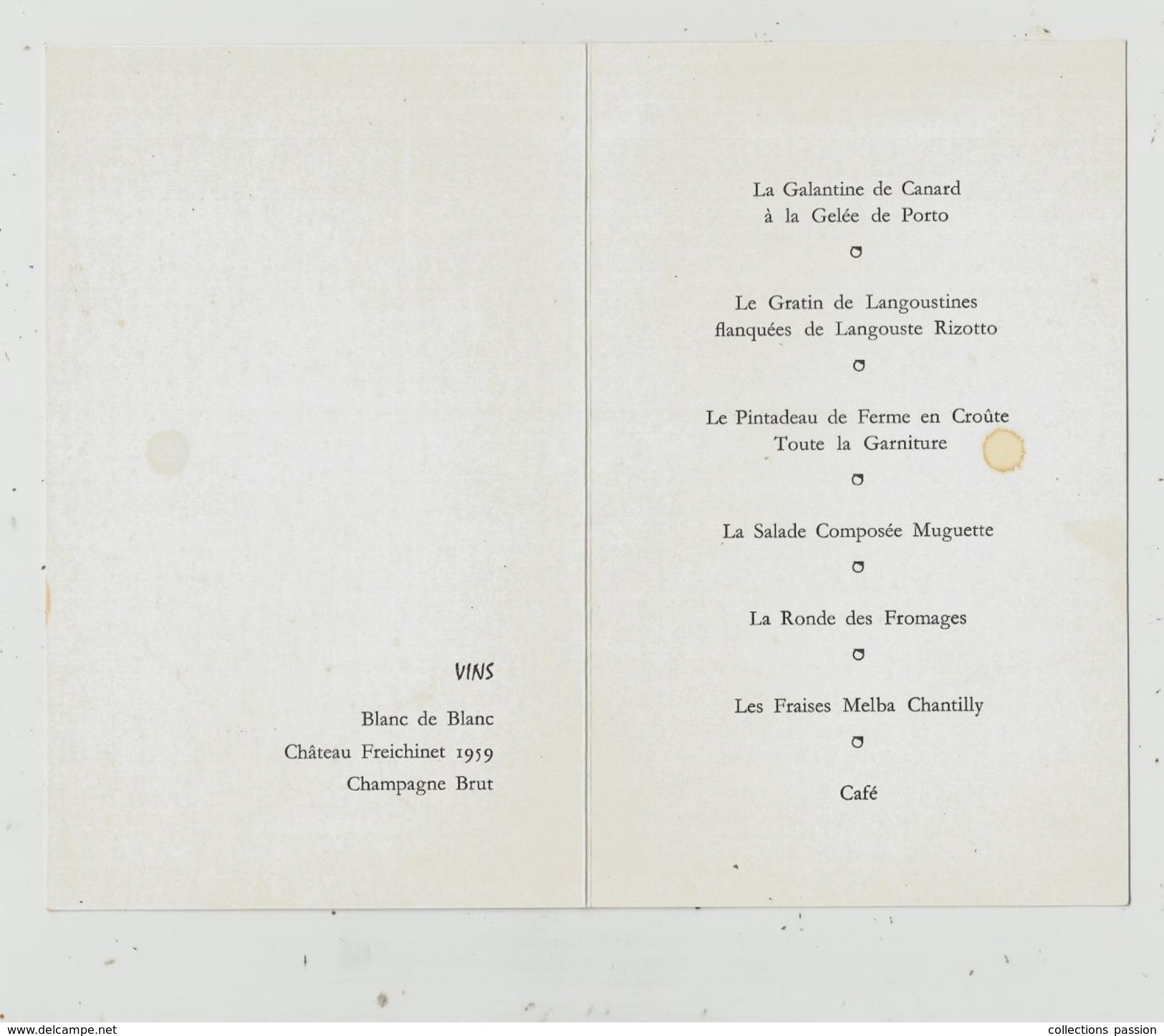 Menu , 4 Pages ,2 Scans , 6 E Journées Médicales DU LIMOUSIN , 7 Juin 1964 - Menu