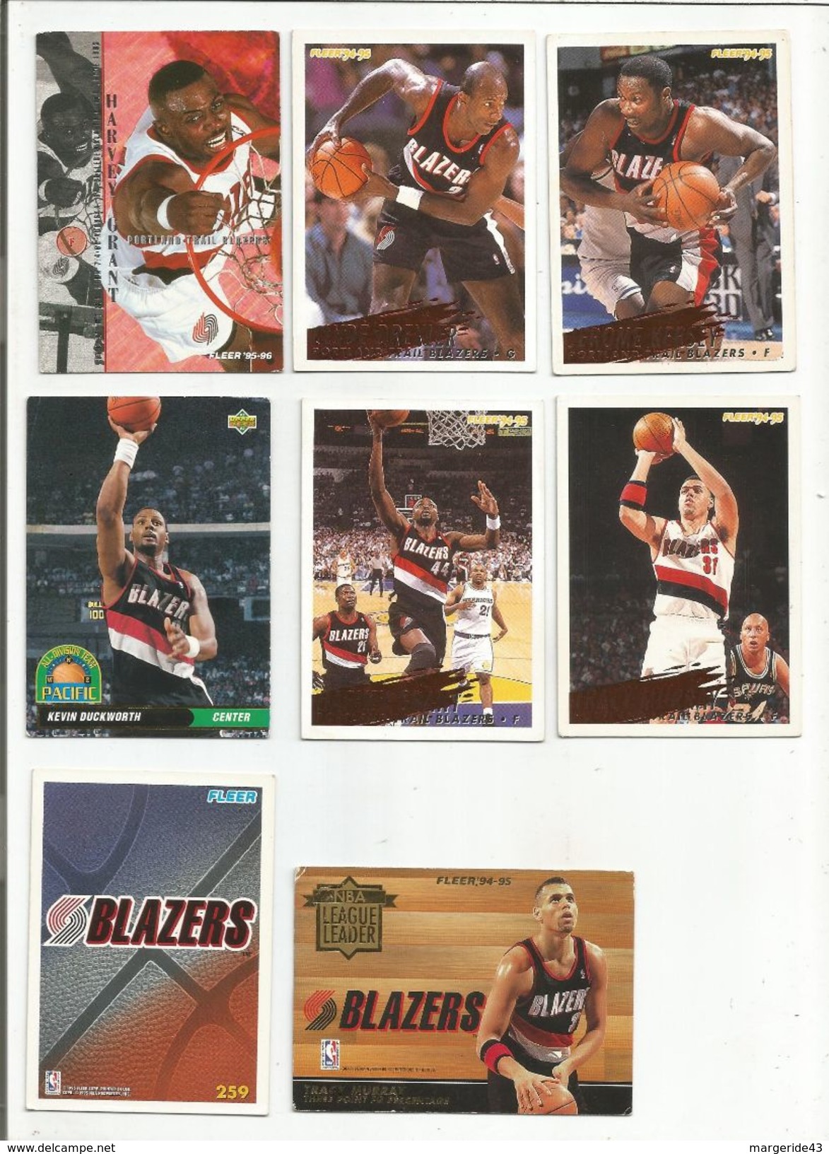 BASKETBALL NBA LOT DE CARTES PORTLAND TRAIL BLAZERS - Lots