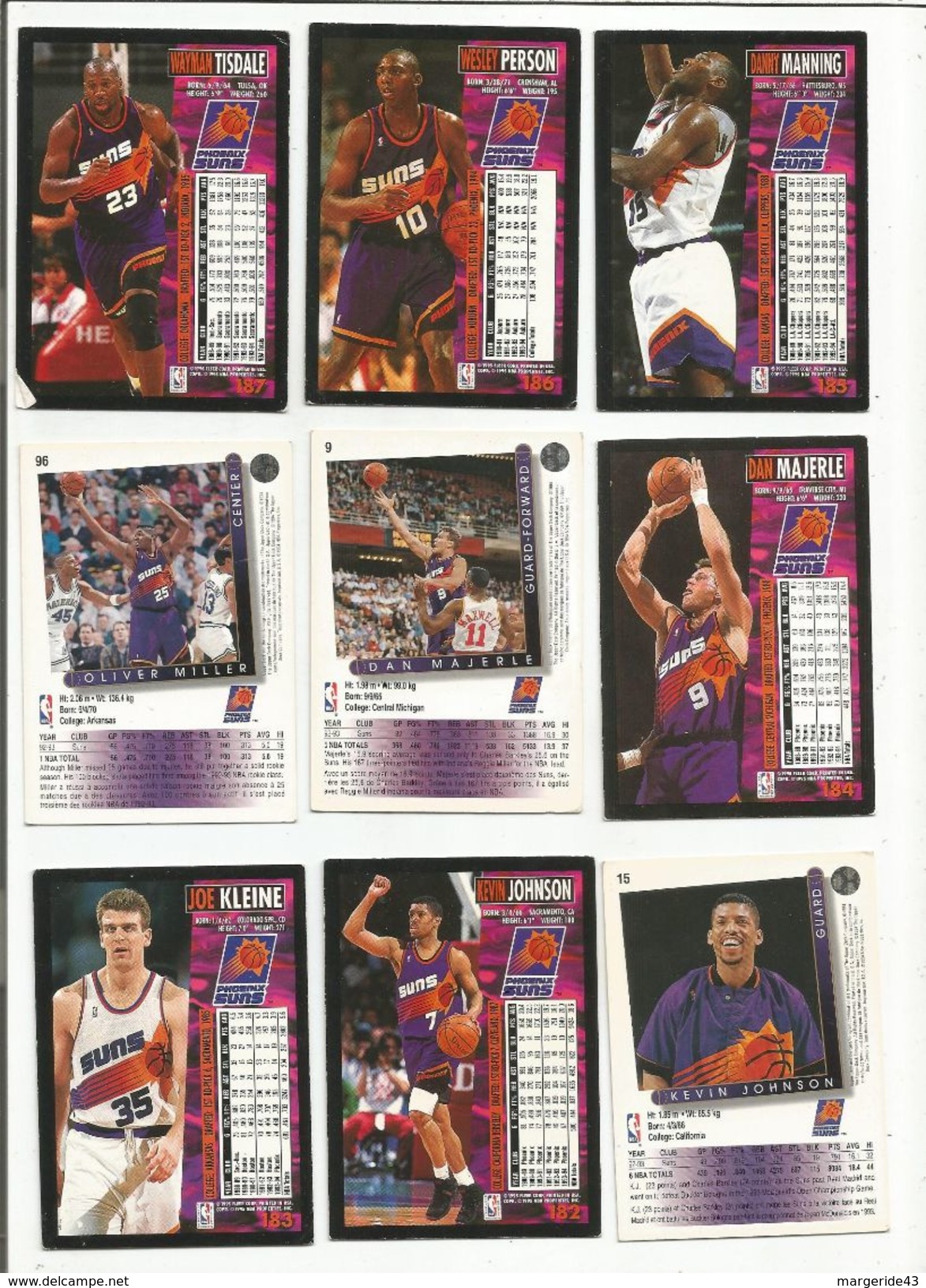 BASKETBALL NBA LOT DE CARTES PHOENIX SUNS - Lots