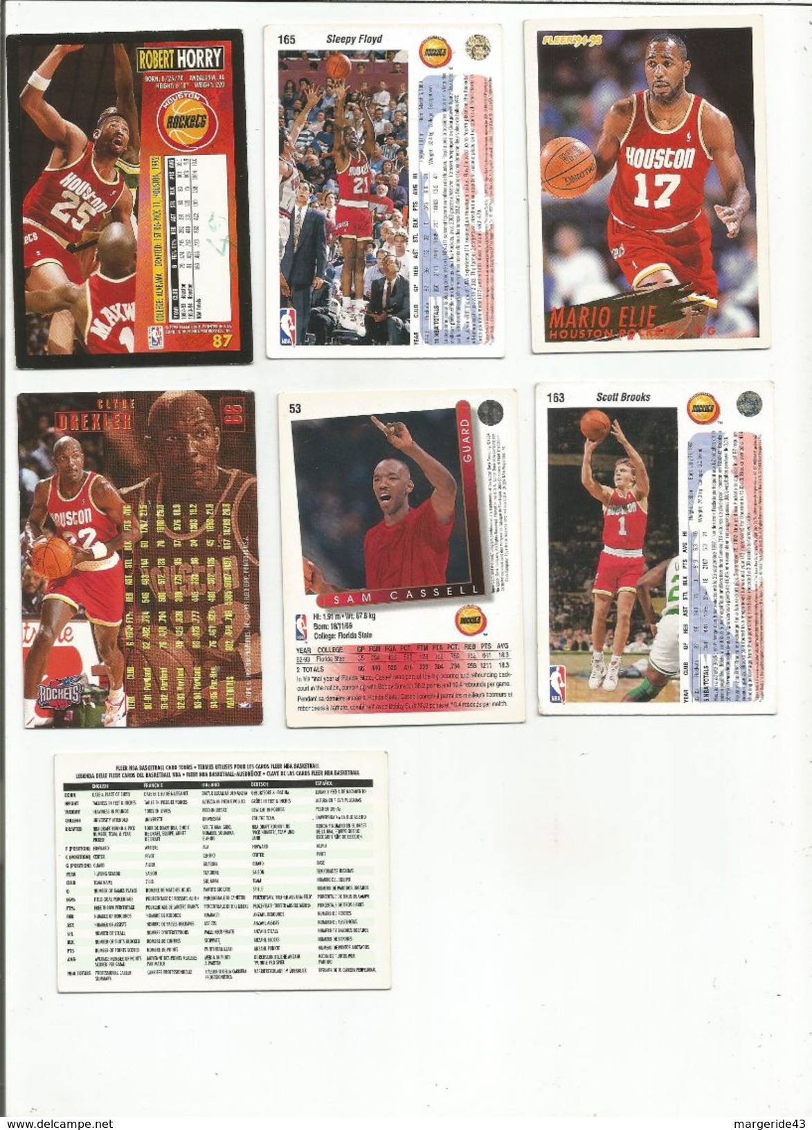 BASKETBALL NBA LOT DE CARTES HOUSTON ROCKETS - Lots