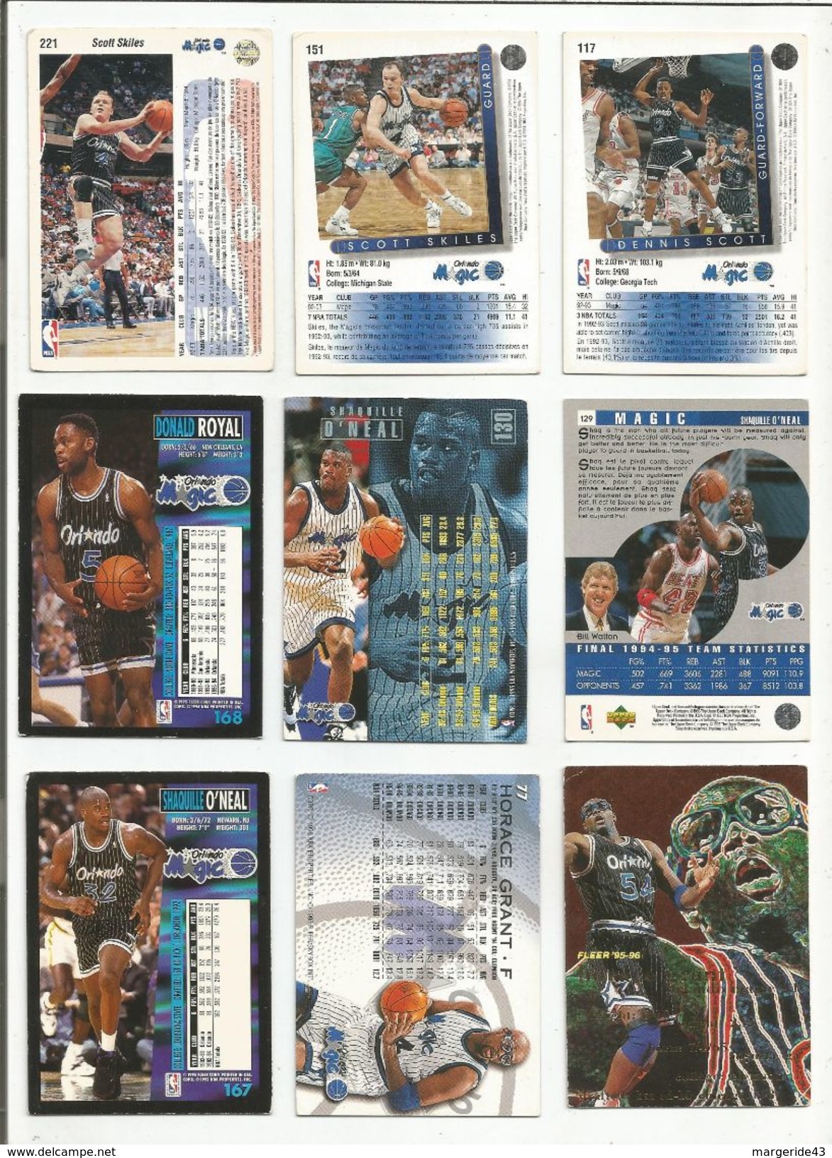 BASKETBALL NBA LOT DE CARTES ORLANDO MAGIC - Konvolute