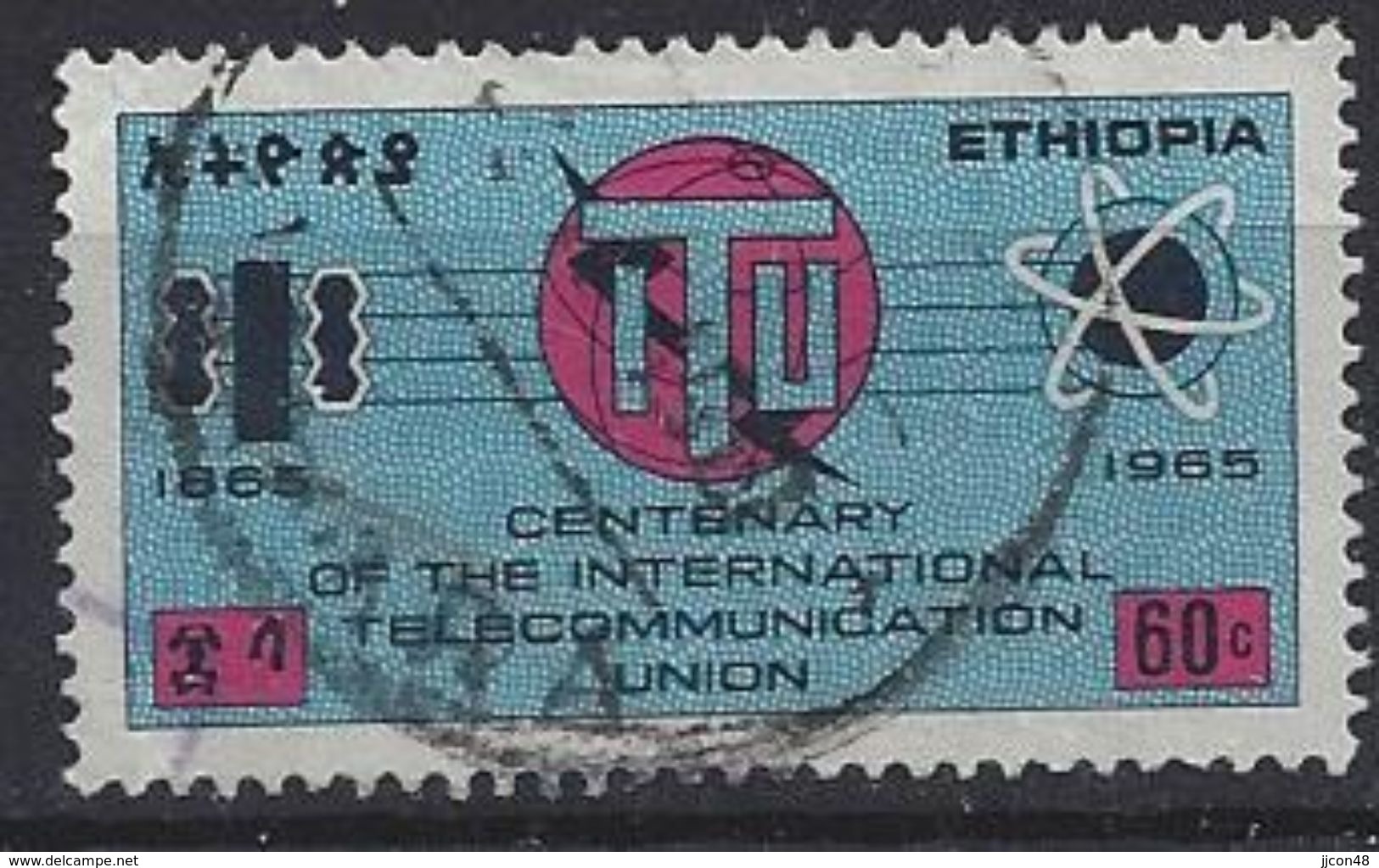 Ethiopia 1965  Centenary Of I.T.U.  60c (o) - Ethiopia