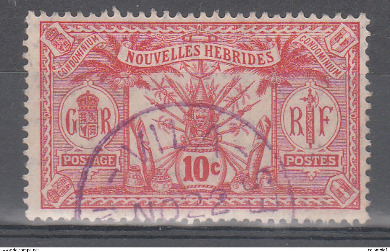 NOUVELLES HEBRIDES YT 28  Oblitéré PORT-VILLA NO 22 - Used Stamps