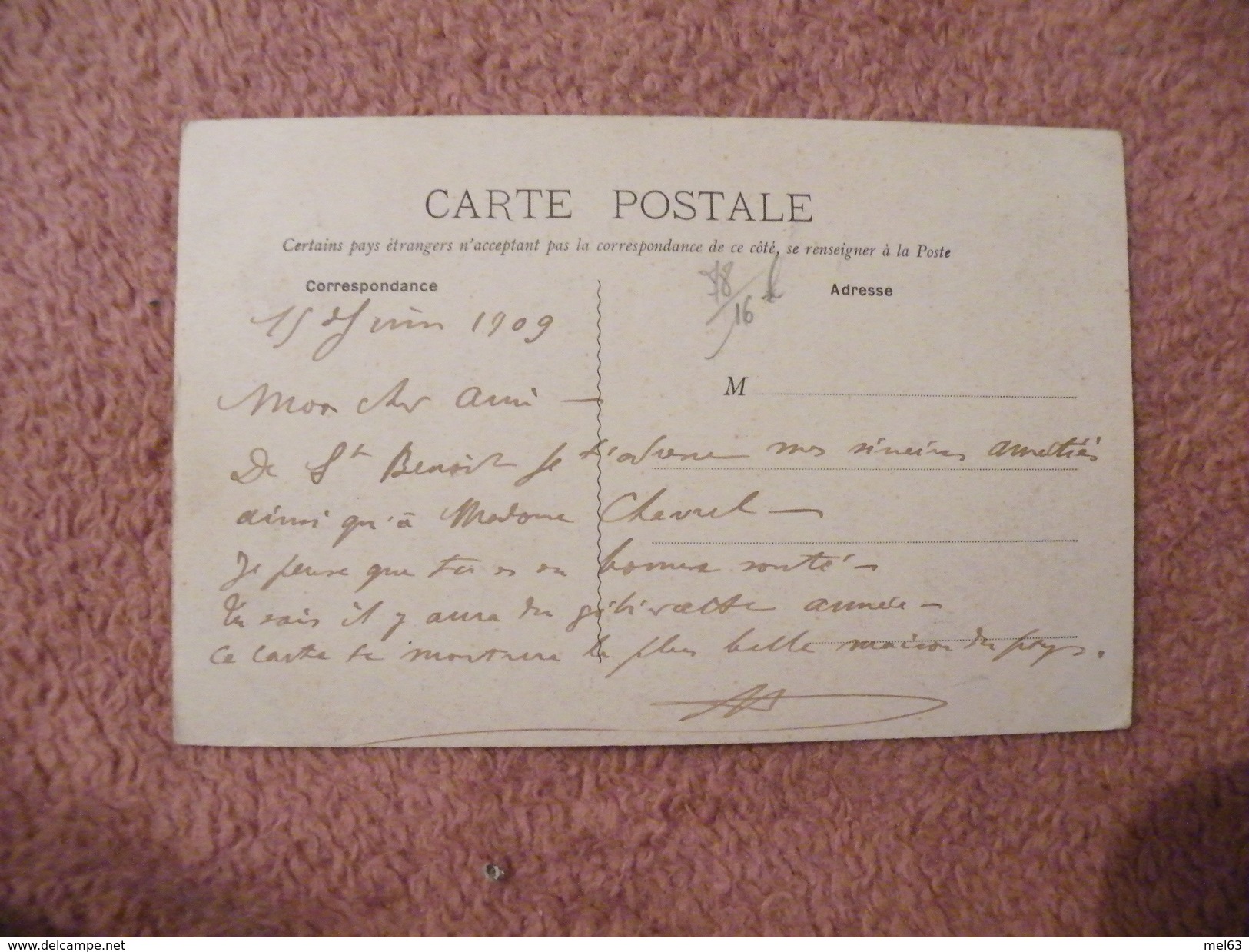 A444. CPA. 78.  Ecole De SAINT-BENOIT.   Beau Plan Animé. écrite & Voyagée 1909 - Auffargis