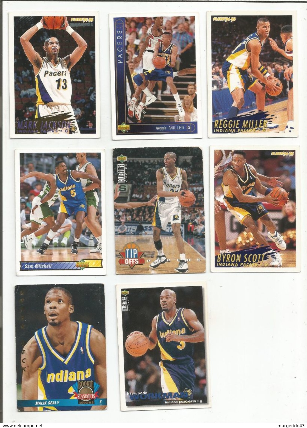 BASKETBALL NBA LOT DE CARTES INDIANA PACERS - Lots