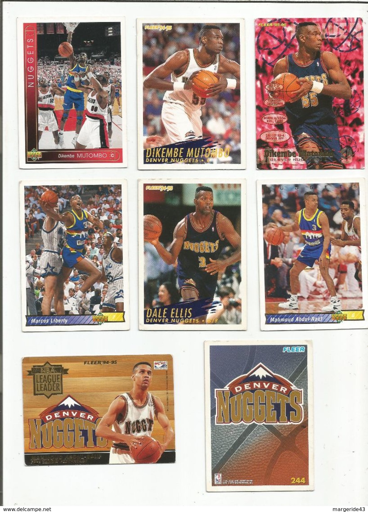 BASKETBALL NBA LOT DE CARTES DENVERS NUGGETS - Konvolute