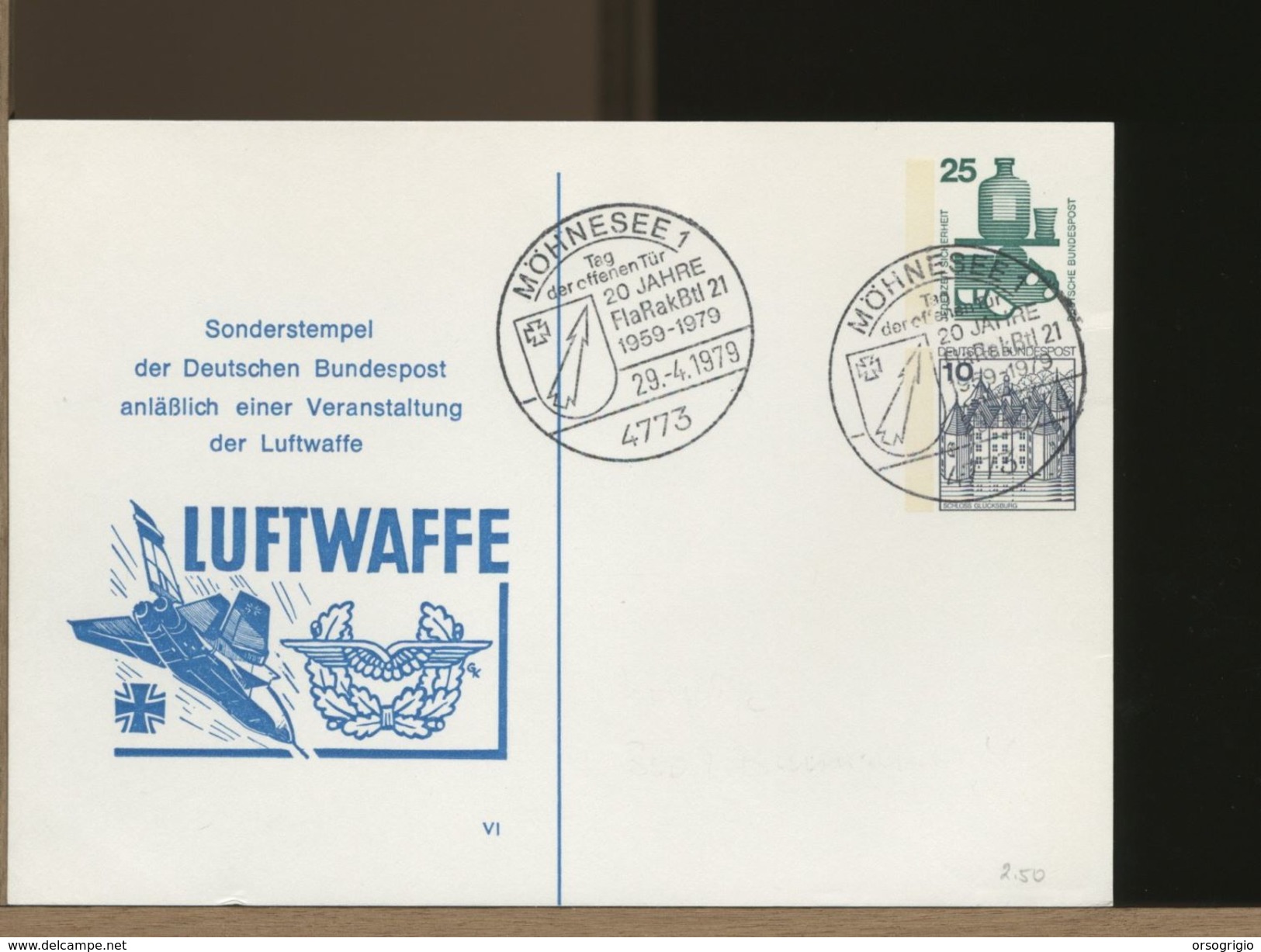 GERMANY - Privatpostkarten Ungebraucht - BPK - MOHNESEE - LUFTWAFFE - FLARAKBTL21 - Postales Privados - Nuevos