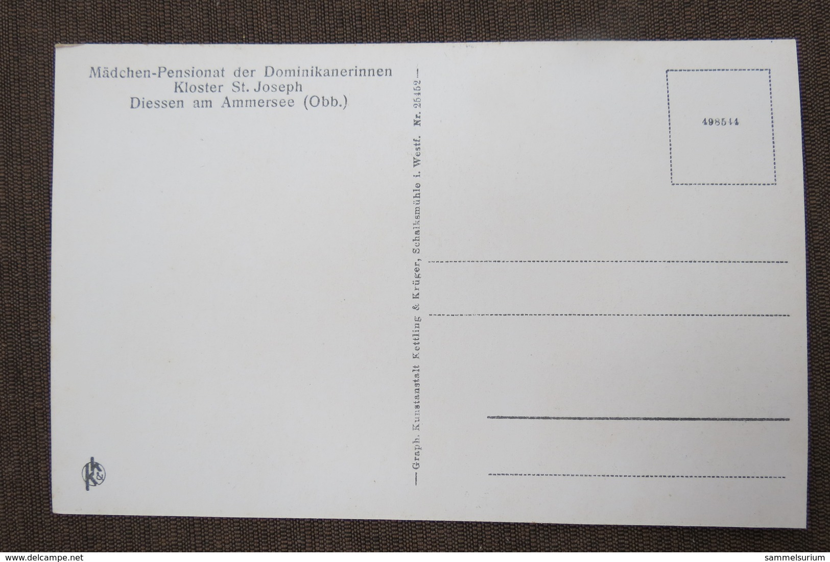 (9/5/70) AK "Diessen Am Ammersee" Mädchen-Pensionat Der Dominikanerinnen Kloster St. Joseph, Schlafzimmer, Garderobe - Diessen