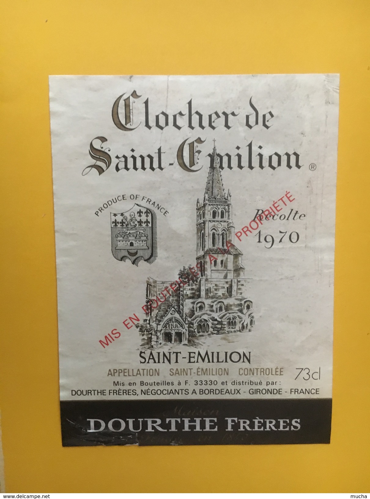 5565 - Clocher De Saint-Emilion 1970 Dourthe Frères - Bordeaux