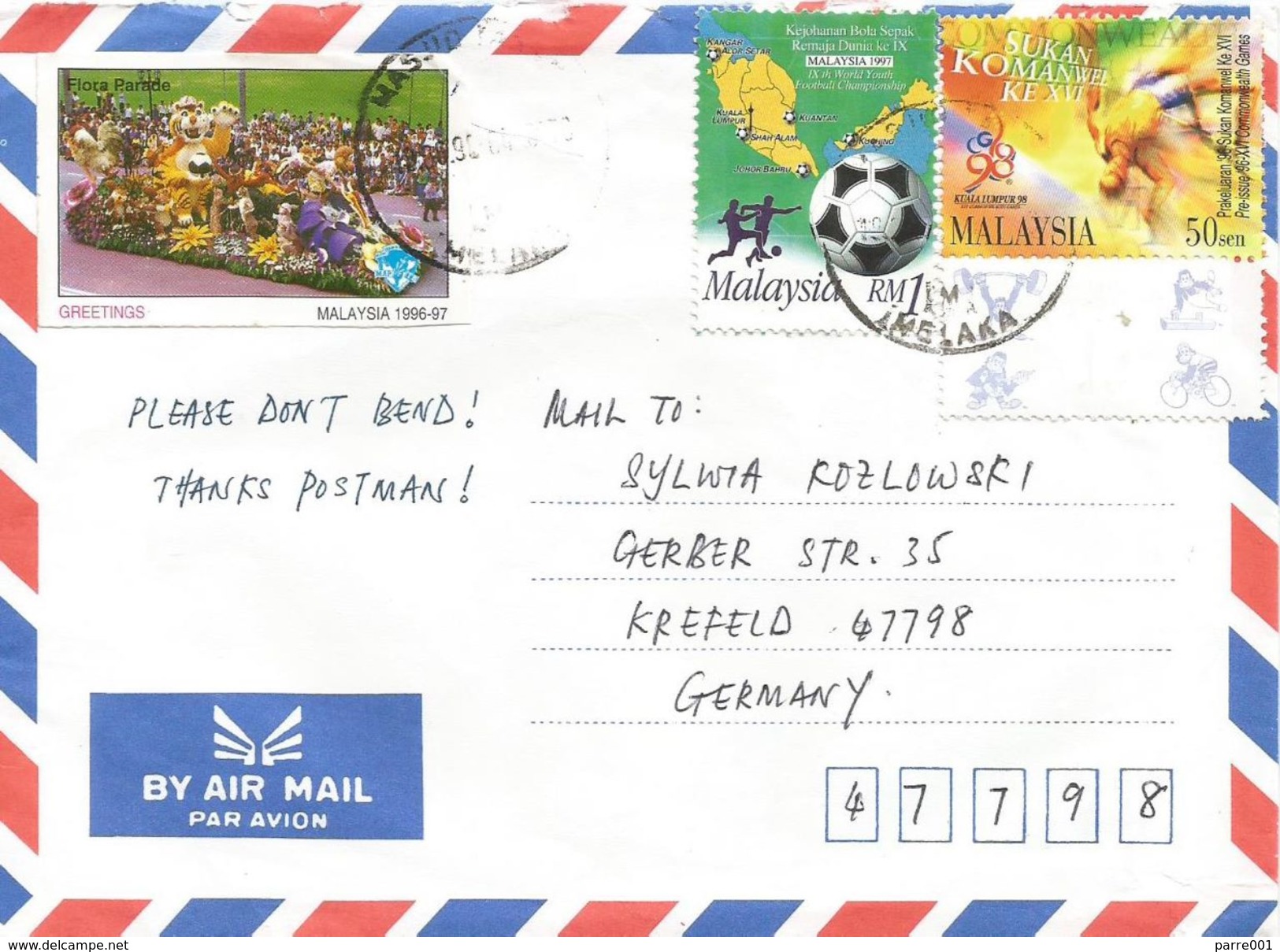 Malaysia 1998 Malacca World Youth Football Championship High Jump Cover - Maleisië (1964-...)