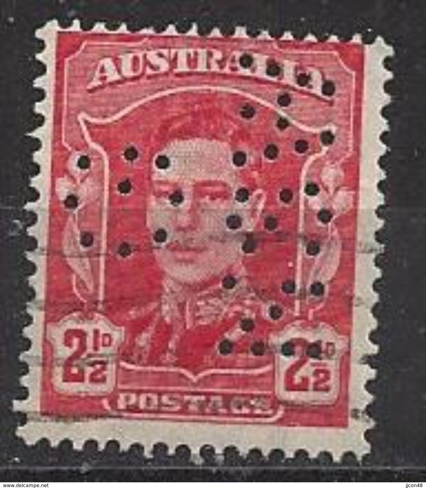 Australia 1942-49 2.1/2d (o) Perfin NSWG - Perfin