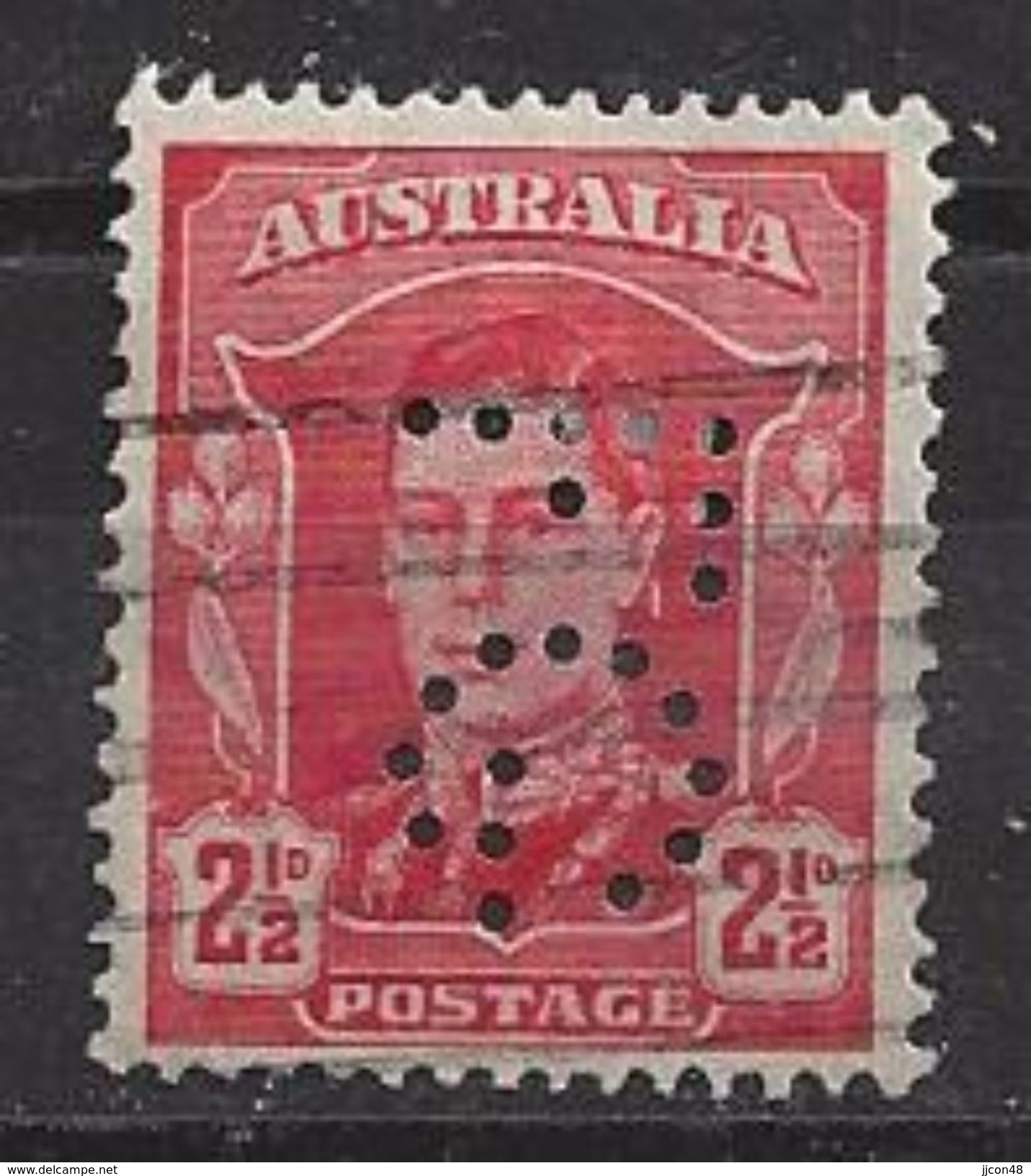 Australia 1942-49 2.1/2d (o) Perfin FG - Perfins