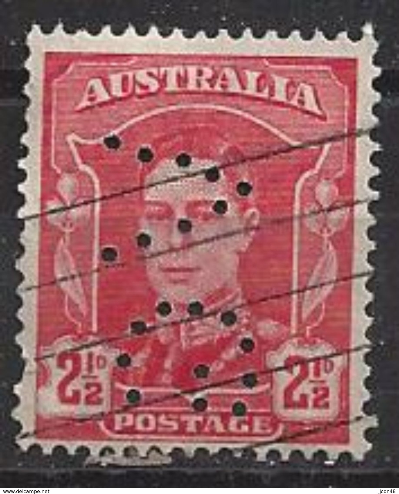 Australia 1942-49 2.1/2d (o) Perfin VG - Perfins