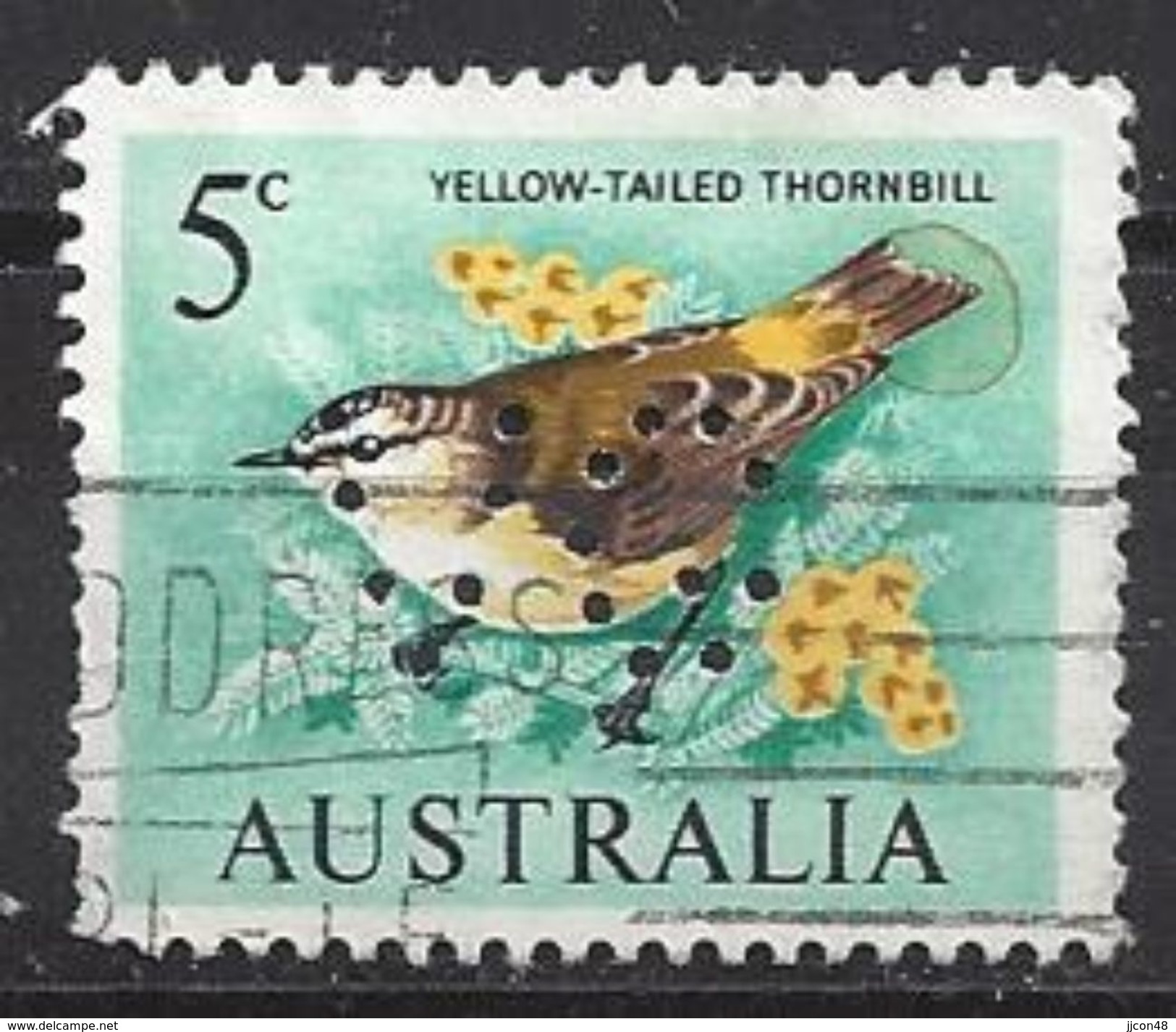 Australia 1966 5c (o) Perfin VG - Perfins