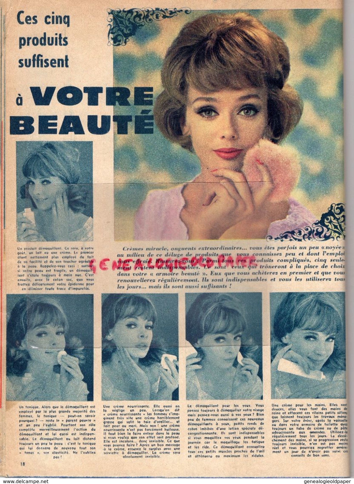 REVUE MODES DE PARIS 1962-N° 713- MODE FEMME -PUB BONUX LA LESSIVE AUX CADEAUX-MME ISOART A NICE-